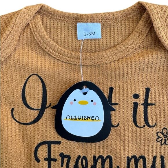 NWT Baby "I Got It From My Momma" Onsie Thermal Size 0-3M - Picture 4 of 5